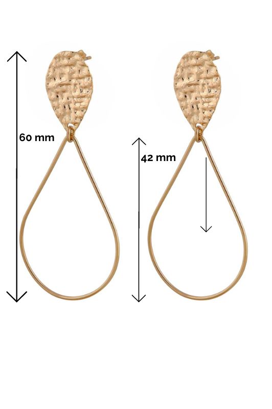 Oorbellen single drop down*gold filled