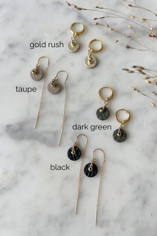 Earrings see through moo*leer gold filled*clip