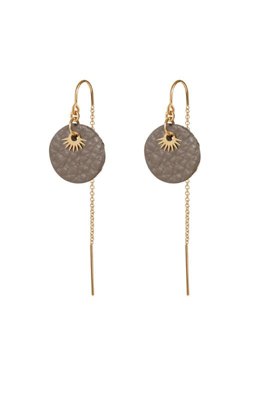 Oorbellen mini eye in love*leer gold filled*oorketting